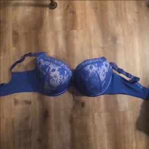 Cacique 38-DDD Blue Lace Bra